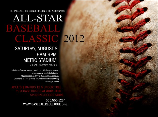 Baseball Stiches Flyer Product Front