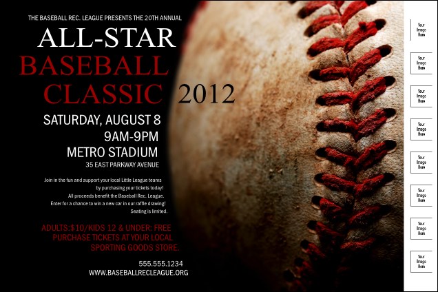 Baseball Stiches Logo Poster