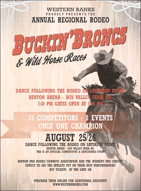 Bucking Bronco Rodeo Flyer Product Front