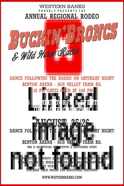 Bucking Bronco Rodeo Poster
