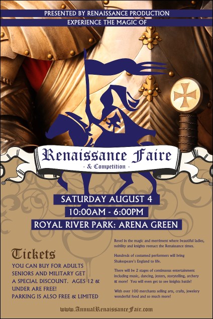 Renaissance Fair Armor Poster Product Front