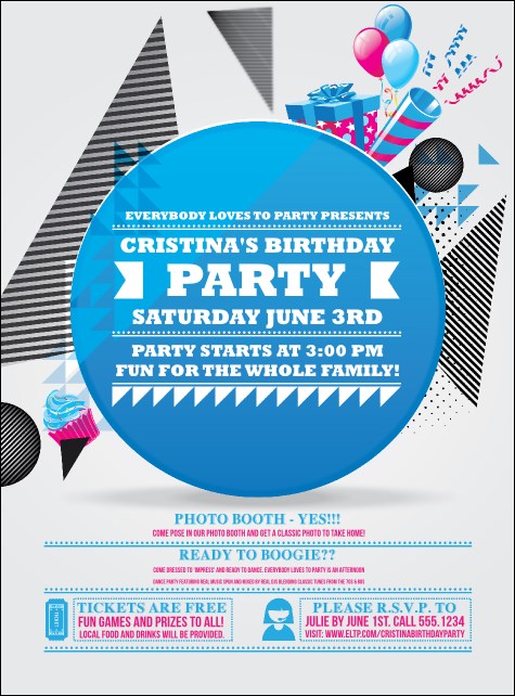 Birthday Party Geometric Flyer