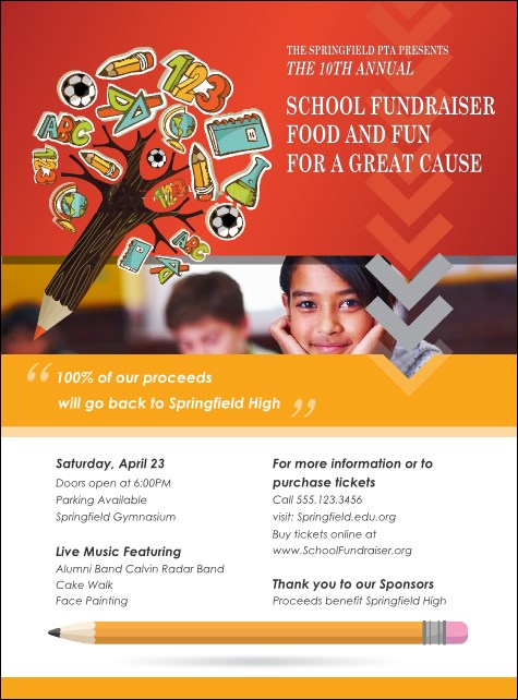 Fundraiser Education Flyer Product Front