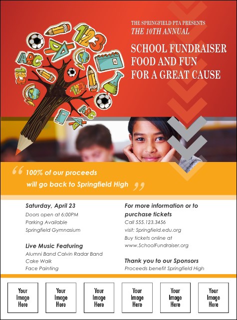 Fundraiser Education Logo Flyer Product Front