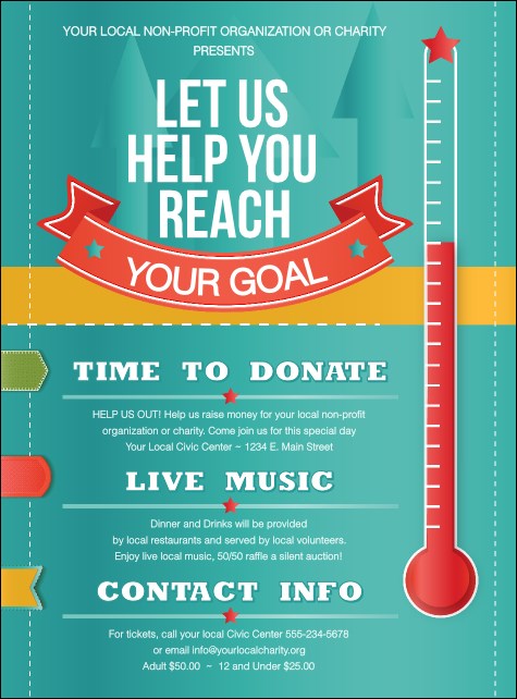 Fundraising Thermometer Flyer