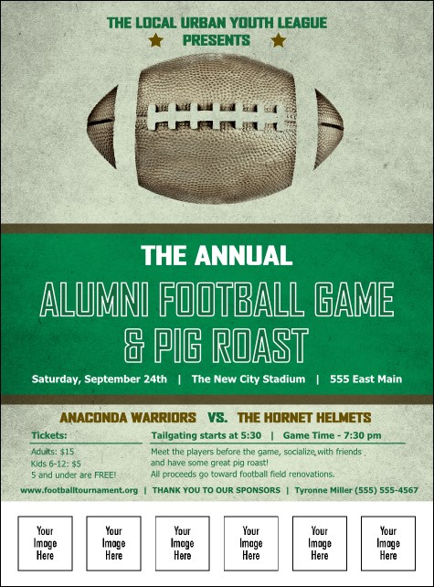 Football Green Logo Flyer