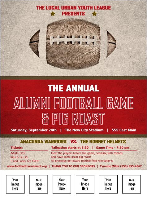 Football Red Logo Flyer