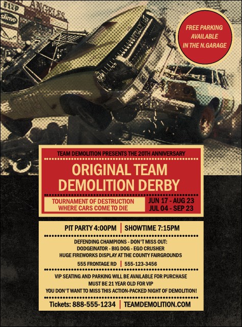 Demolition Derby Flyer