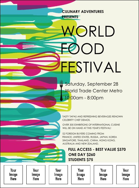 World Food Festival Logo Flyer Product Front