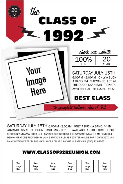 Class Reunion Mascot Red Poster Product Front