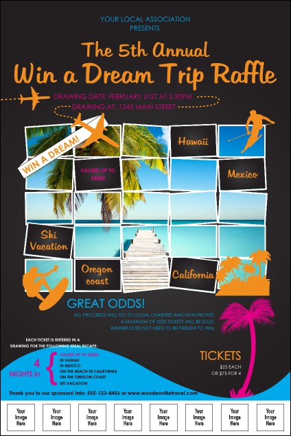 Win a Vacation Logo Poster