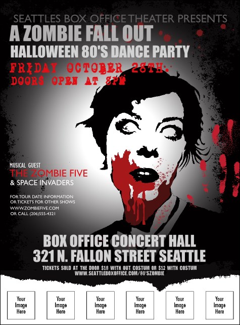 Zombie Woman Logo Flyer