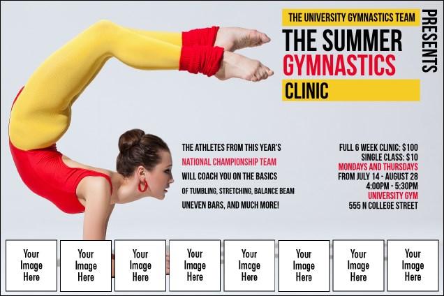 Retro Gymnastics Logo Poster