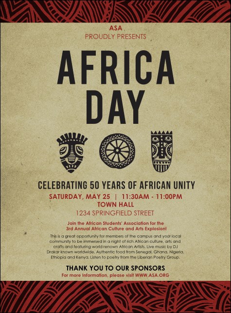 African Theme Flyer