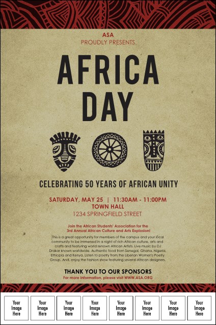 African Theme Logo Poster