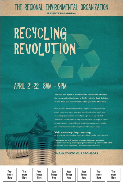 Recycling Symbol Logo Poster