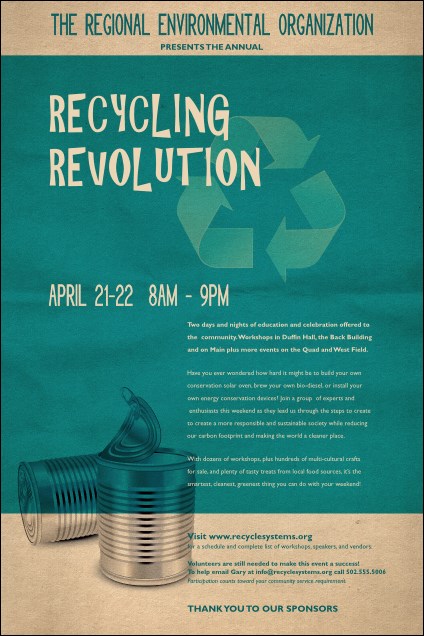 Recycling Symbol Poster Product Front