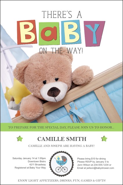 Baby Shower Teddy Poster