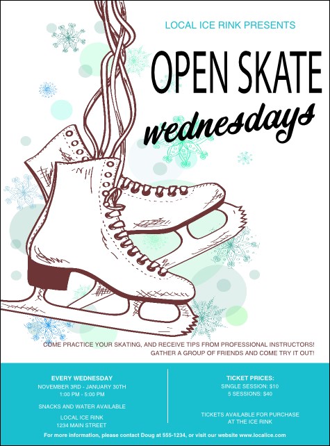 Ice Skating Flyer Product Front