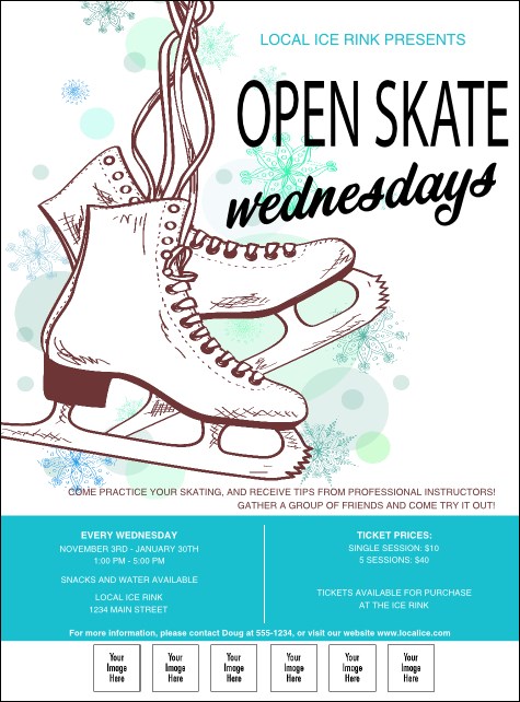 Ice Skating Logo Flyer Product Front
