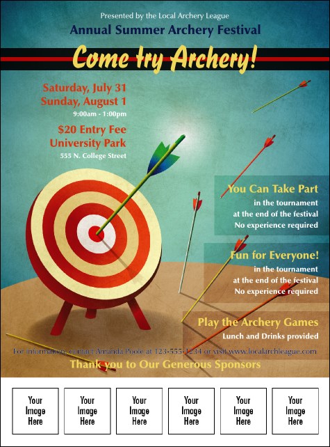 Archery Logo Flyer Product Front