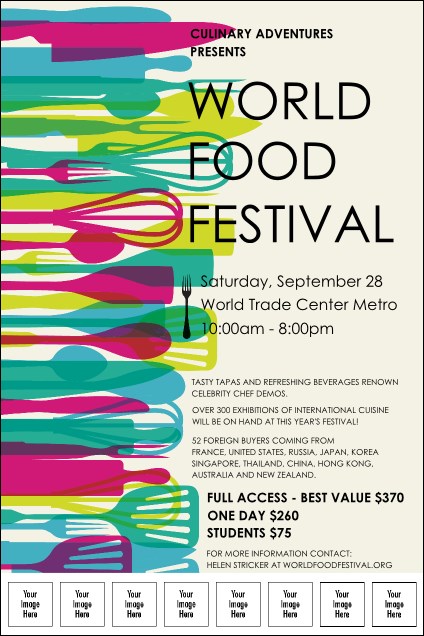 World Food Festival Logo Poster Product Front