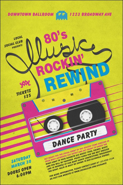 80s Music Poster Product Front