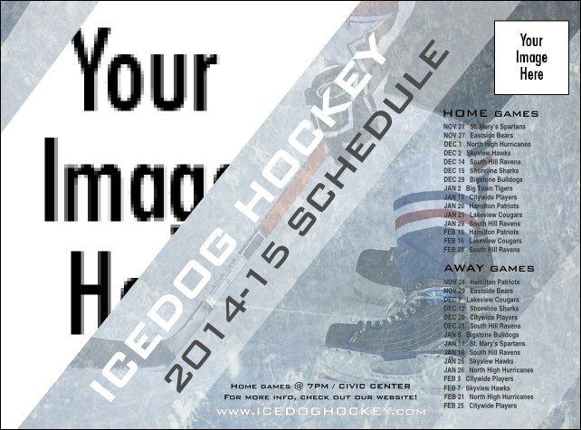 Ice Hockey Schedule Flyer Product Front
