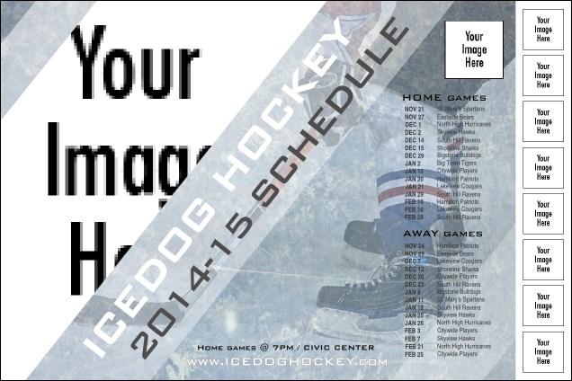 Ice Hockey Schedule Logo Poster Product Front