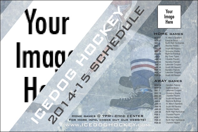Ice Hockey Schedule Poster Product Front