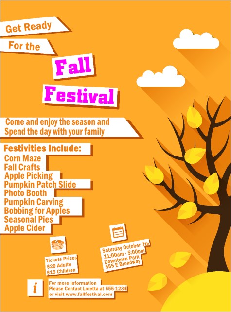 Fall Cut Paper Flyer Product Front