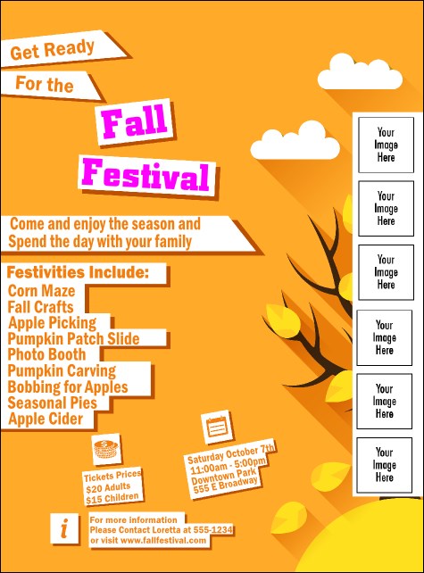 Fall Cut Paper Logo Flyer