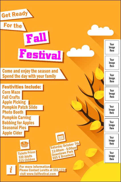 Fall Cut Paper Logo Poster