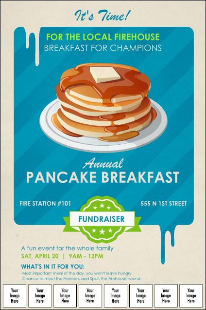 Pancake Breakfast Logo Poster Product Front