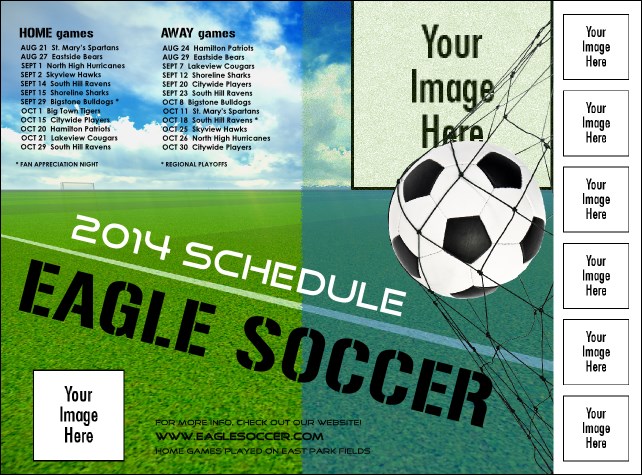 Soccer Schedule Logo Flyer Product Front