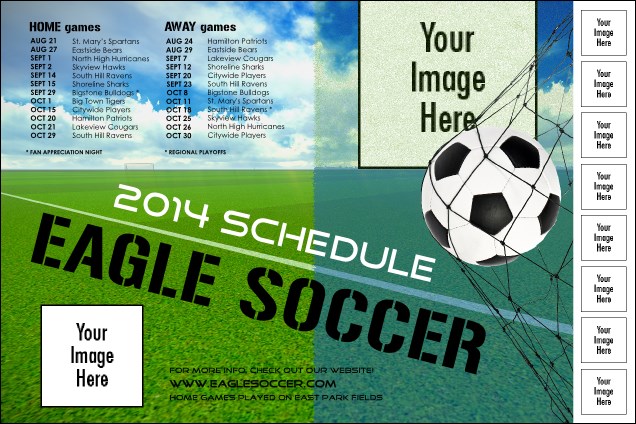 Soccer Schedule Logo Poster Product Front