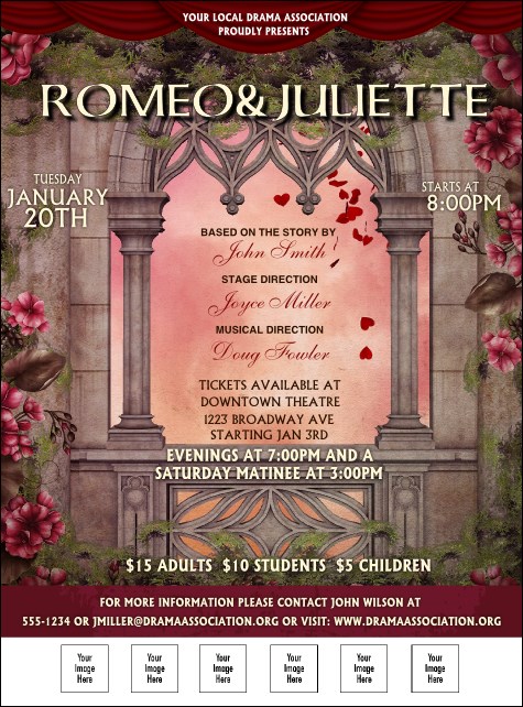 Romeo and Juliet Logo Flyer Product Front