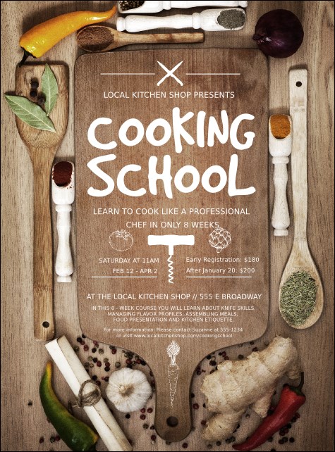 Cooking School Flyer Product Front