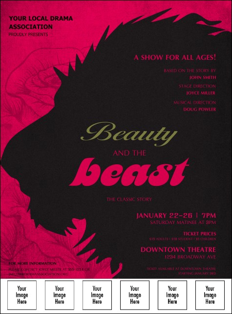 Beauty and the Beast Logo Flyer Product Front