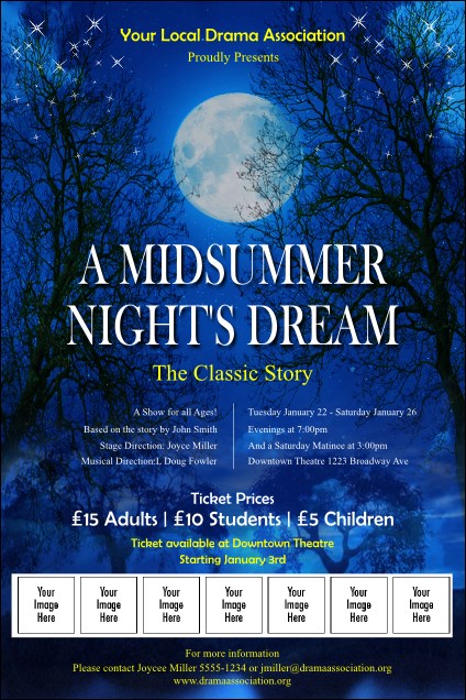 Midsummer Night's Dream Logo Poster
