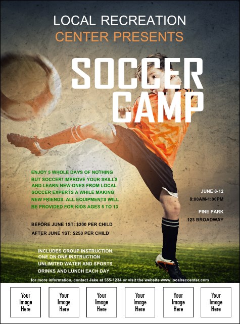 Soccer Camp Logo Flyer Product Front