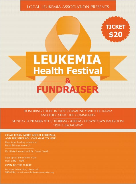 Leukemia Flyer Product Front