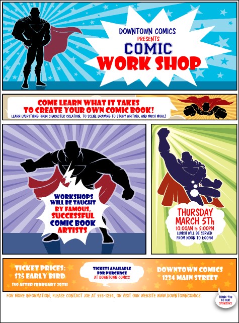 Comic Book Flyer