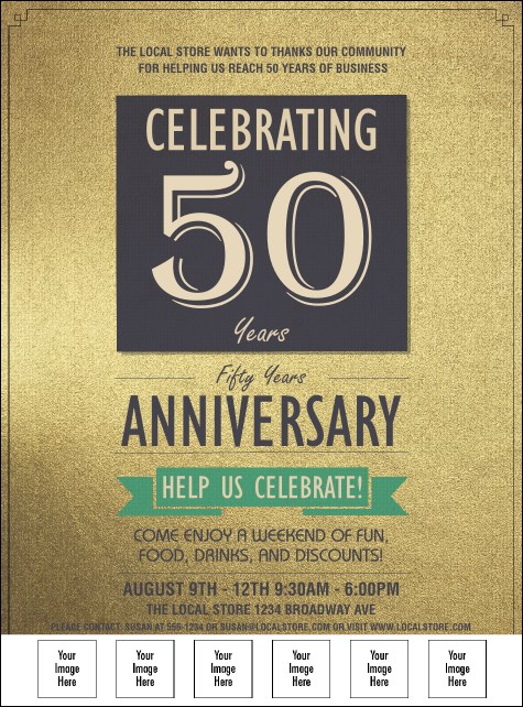 50th Anniversary Logo Flyer