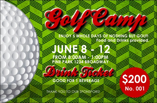Golf Camp Drink Ticket