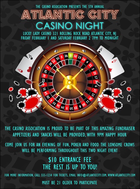 Casino Flyer Product Front