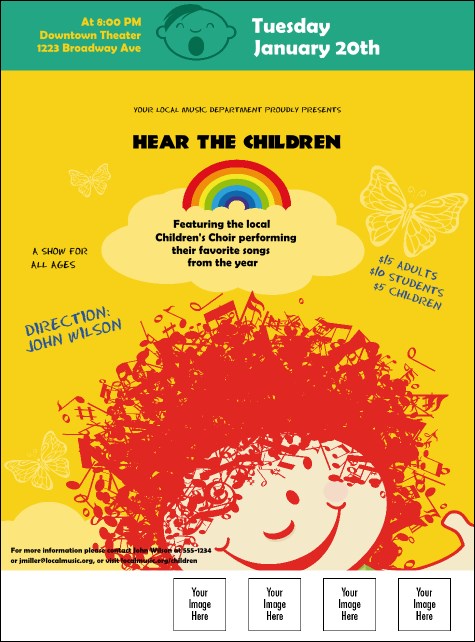 Children's Music Logo Flyer Product Front