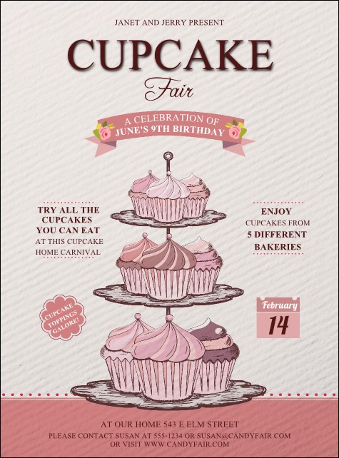 Cupcake Flyer Product Front