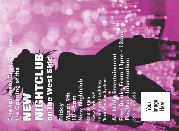 Nightclub Pink Invitation Product Front
