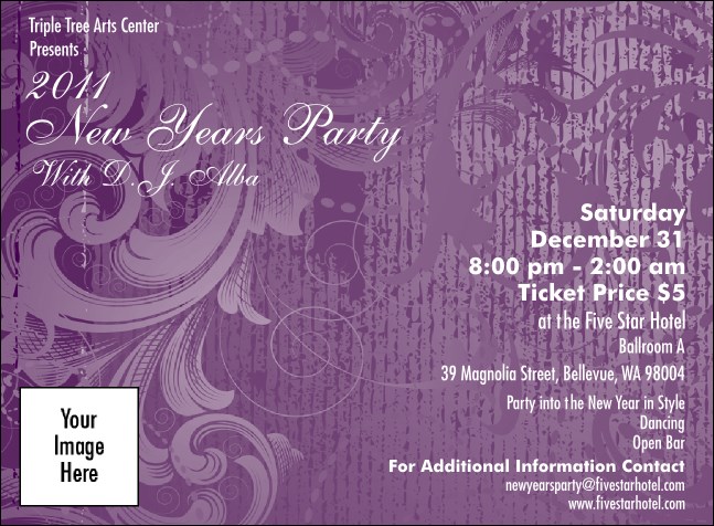 Year Classic Purple Invitation Product Front